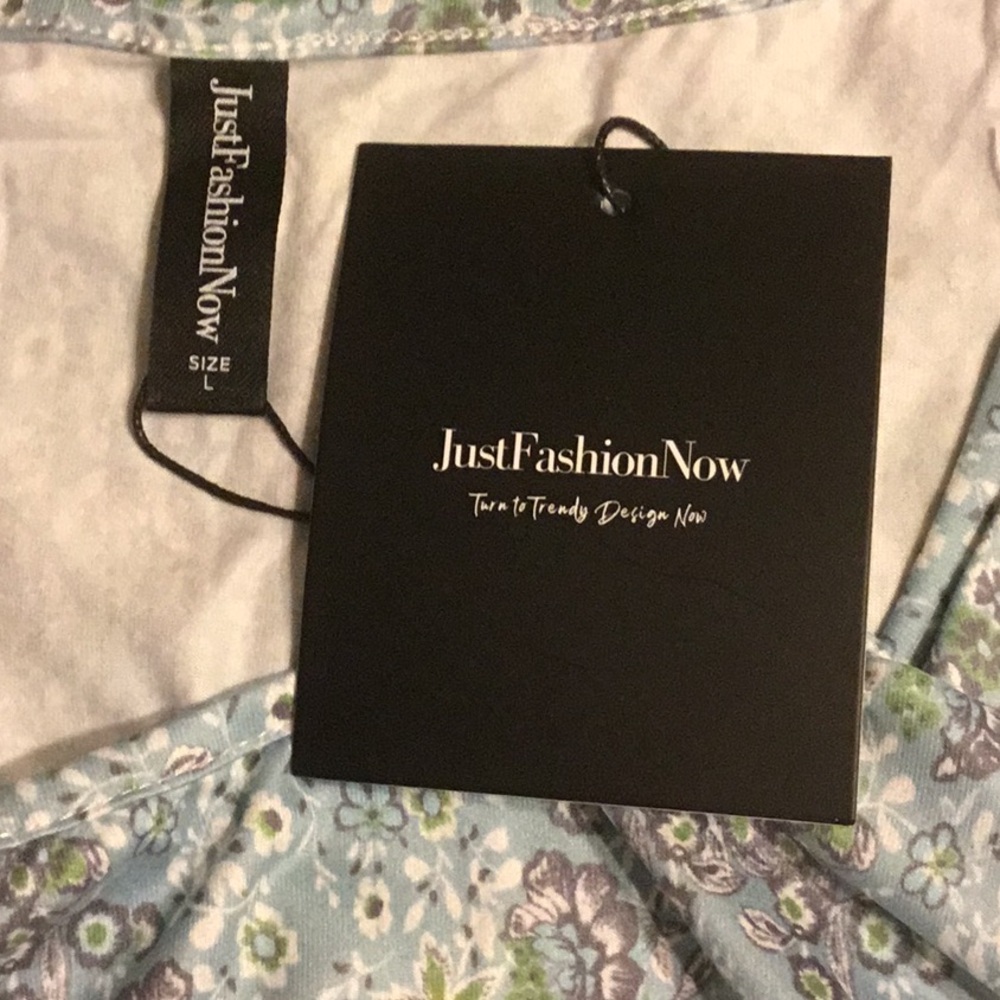 NWT Just Fashion Now Sleeveless Blue and White Maxi Dress - Picture 3 of 7